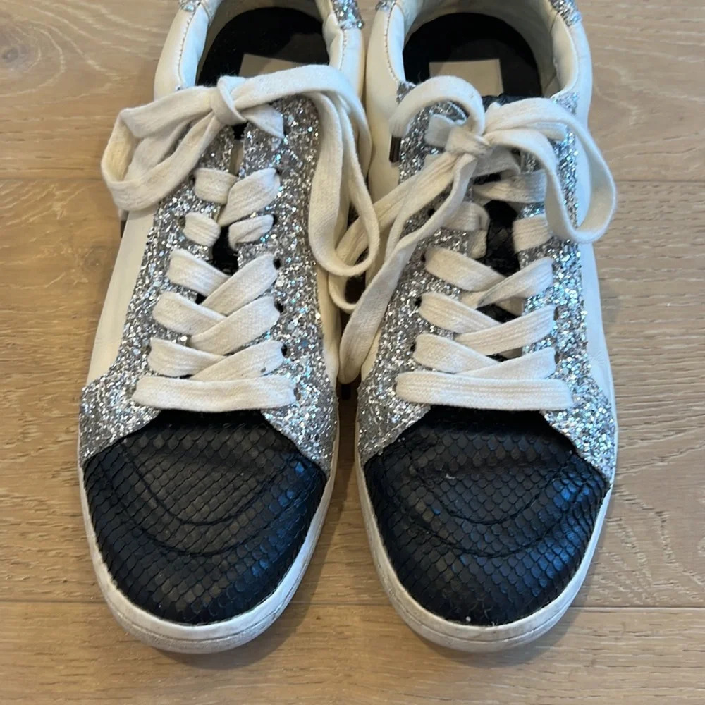 Dolce Vita Sparkly Sneakers Womens Shoes size 8.5 Casual Dressy Fun Eclectic - Picture 4 of 9